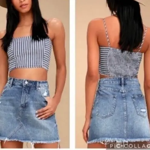 Rolla's Rolla’s Claudia high waisted distressed denim skirt A-line 29