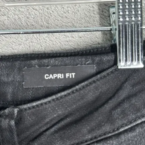 Judy Blue Jeans Womens 3 26" Black Capri Fit Fading Casual Neutral Grunge Gothic