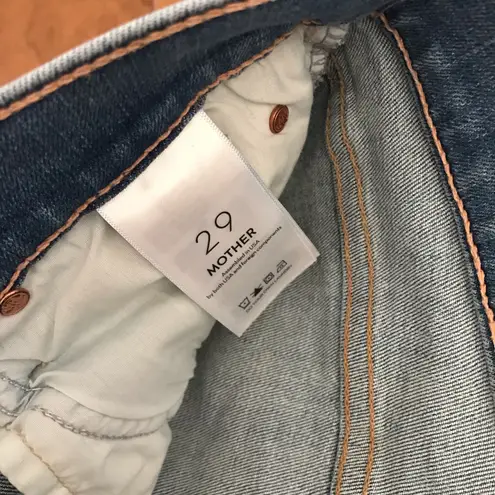 MOTHER Denim Mother Mid Rise Dazzler Ankle Fray Jeans, Weekend Kittens Wash, Distressed Denim