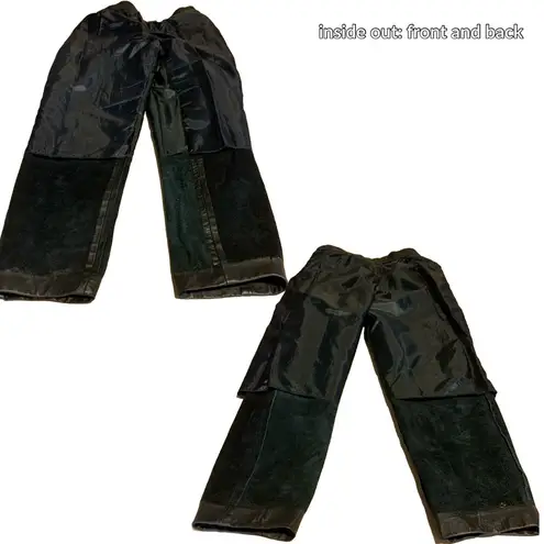 VINTAGE 1990’S BLACK GENUINE LEATHER MADE IN BRAZIL TROUSERS (11/12/L) Size L