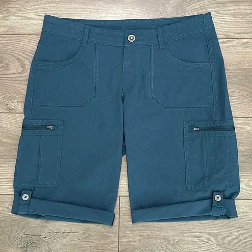 Kuhl Horizn Convertible Blue Stretch Bermuda Hiking Trail Shorts Size 6