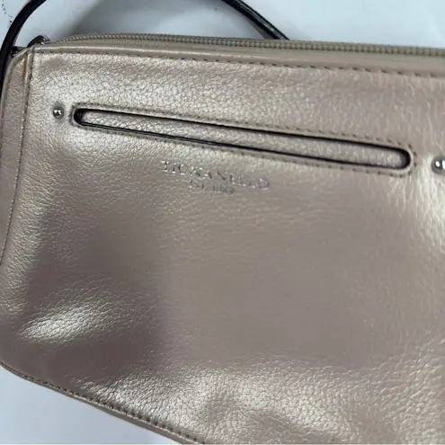 Tignanello BELLA Rose Gold Leather Crossbody Bag EUC Belt Bag Convertible purse Pink