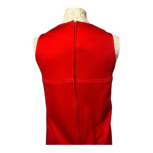 Vintage SEARS 1970 jumper dress with pockets and buttons downside in red size 12