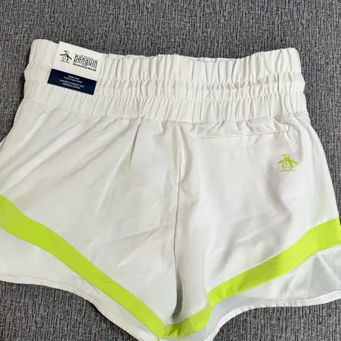 Original Penguin High Waist Tennis Shorts White