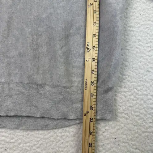 Tahari Sweater Medium 100% 2Ply Cashmere Gray Pullover Lightweight Classic