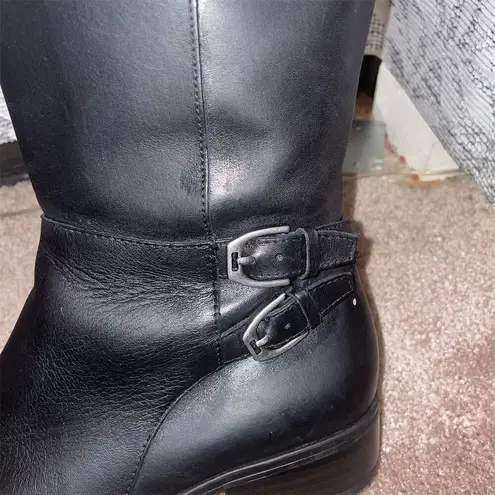 Ralph Lauren  Women's Black Riding Boots Size 6.5 Knee-High Zip