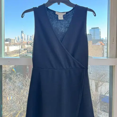 Planet Gold ⟡ black sleeveless wrap-style mini dress in size M ⟡