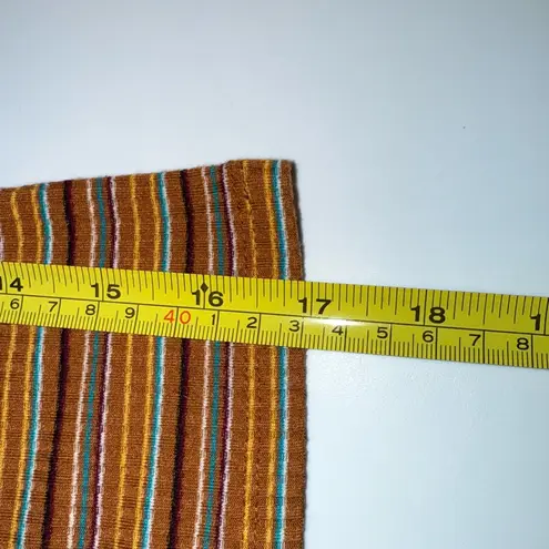 Arizona Jeans Arizona Jean Company Striped Off-Shoulder Ribbed Long Sleeve Crop Top Size S