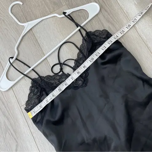 Bershka Lace Slip Mini Dress womens Black (small) party going out sexy lingerie