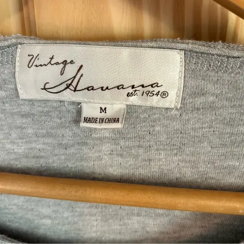 Vintage Havana Terry Sweatshirt Cropped Boxy. Size Medium.