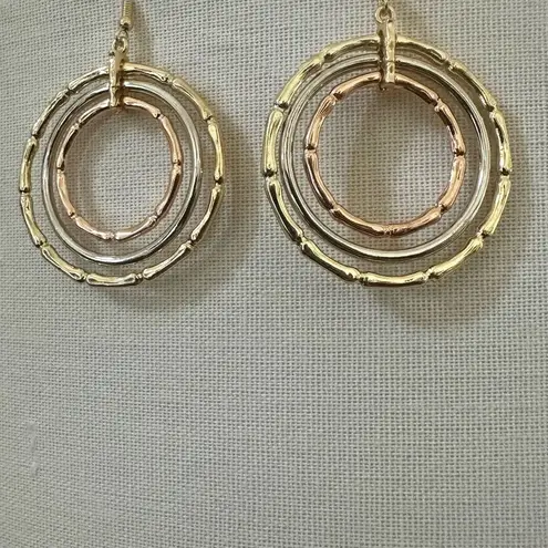 Park Lane Mixed Metal Bamboo Hoop Earrings