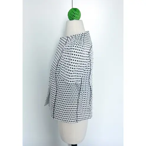 Nina Ricci jacket size 8 40 white black polka dot blazer