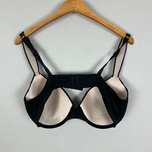 IZOD Bra 40C Black Mesh Trim Underwire Lightly Padded Comfort Strap Back Clasp