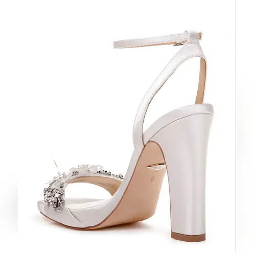 Badgley Mischka Alexa Embellished Block Heel Shoes