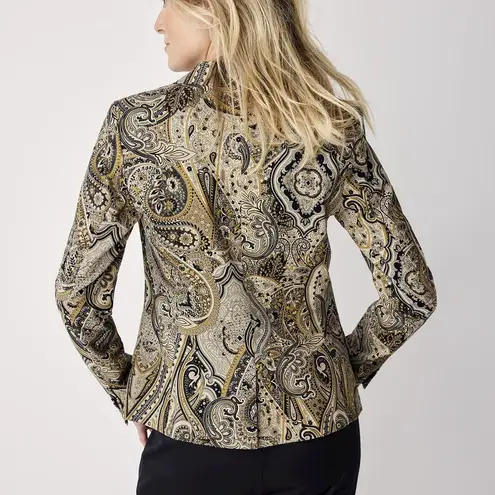New Summum Paisley Fantasy Blazer brown tan yellow size 36 / small workwear