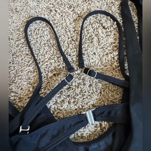 JONATHAN SIMKHAI Dani 3 Pc bikini Set in Black Small EUC