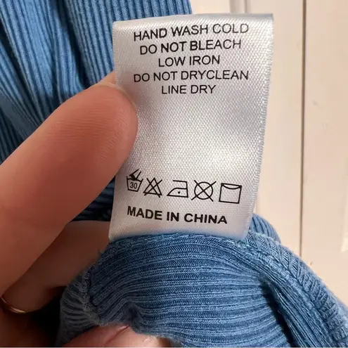 Soft Ribbed Women’s Tank, Masc Style, Cookies Clothing Company Size Large Blue