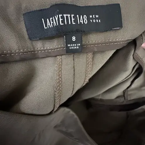 Lafayette 148 Wool Trouser Pants Women's Workwear Brown Size 8