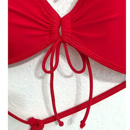 Body Glove Women's Baby Love Padded Smoothies Triangle Bikini Top Red Medium