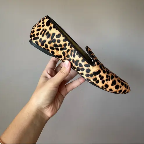 Birdies Women’s The Starling Limited Cheetah Calf Hair Loafers Size 7 Black