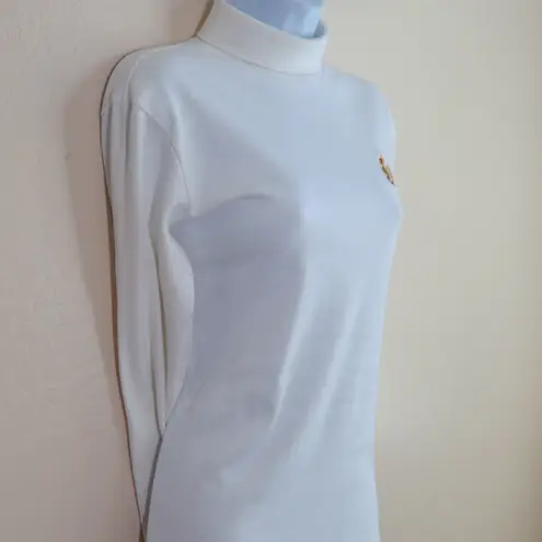 Vintage Polo Ralph Lauren Turtleneck Long Sleeve Shirt Crest Made USA L White Size L