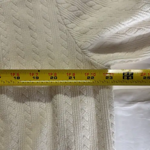 Women's Cream Cable Knit Pajama nightgown long Simply Basic 3X plus size cozy