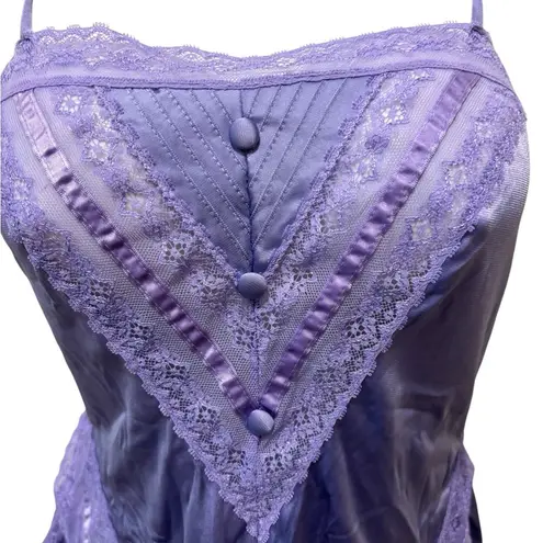 VTG French Lavender Lacy Teddy Sz M Tap Pant Boudoir Sexy Lightweight Lingerie Purple Size M