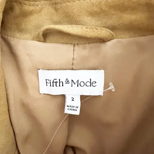 Fifth & Mode Frances Suede Leather Zip Lightweight Motorcycle Crop Jacket Coat 2