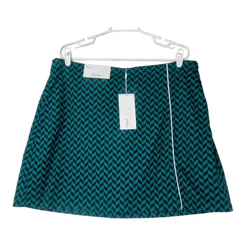 Lady Hagen  WRAP GOLF TENNIS PREP SKORT 17" WOMEN SIZE 16 HERRINGBONE TURQUOISE