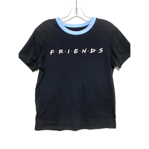 Love Tribe Friends TV Show Graphic Black Shirt Womens S Stretch Y2K 90s Comfy