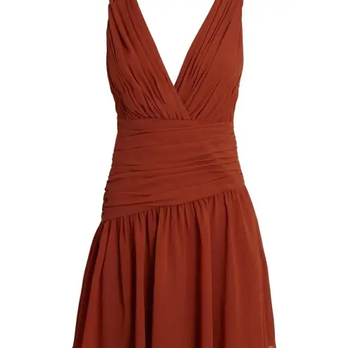 AIIFOS Emily Mini Dress from Revolve size 4 burnt‎ orange chain pleated