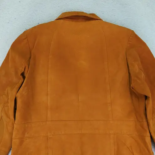 MontanaCo Suede Leather Jacket Women's Full Zip Copper Orange Warm Tone Large