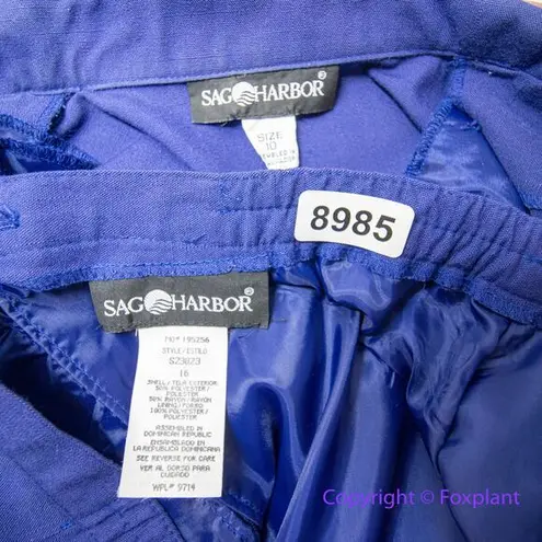 Sag Harbor blue Blazer And Skirt Set Women's Size top 10, skirt size 16