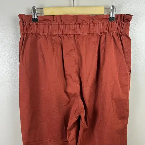 Madewell  Paperbag Tapered Pants Size 10 Burnt Orange High Waist Chino Work