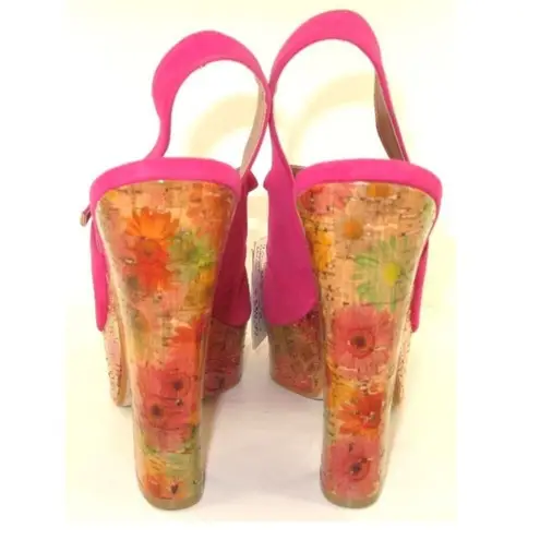 Madeline Girl Rip Rap Open-Toe 5" Pump Fuchsia 9.5