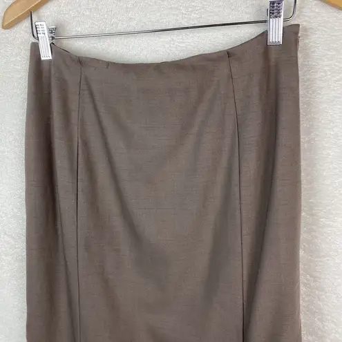 Talbots  Womens‎ Stretch Wool Skirt Pleated Size 6 Brown Made in Japan Career