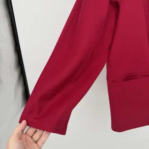 MaxMara Red Wool Blazer Jacket Womens Size US 8 Preppy