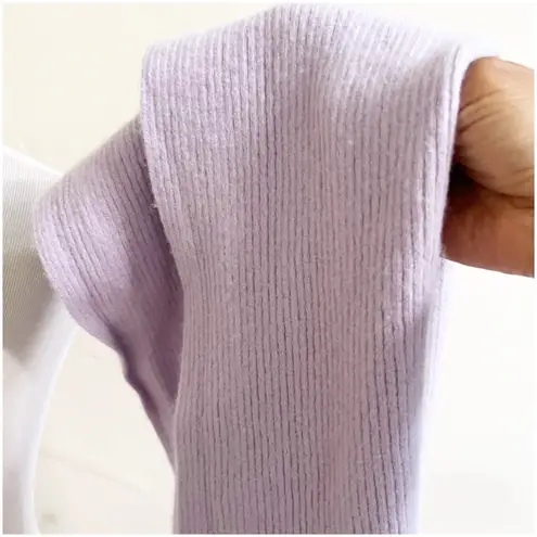 Fabletics Women’s Wool Cashmere Blend Thick Knit Scarf Purple Lavender Winter