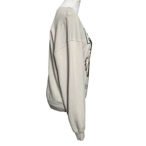 ANINE BING Tiger Muse Stone Crew Pullover Sweatshirt 100% Organic Cotton Size XS