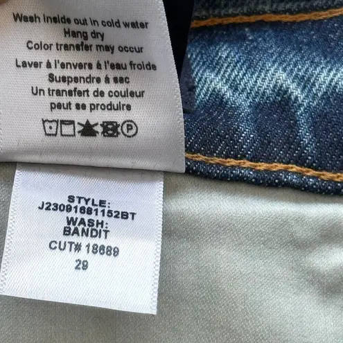 Veronica Beard Taylor Wide Leg Crop High Rise Jeans Bandit Medium Wash Size 29