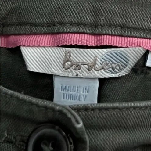 Boden NEW Karin Marsh Dark Green Chino 6” Shorts | US 10