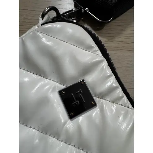 Think Royln Anthropologie Diagonal Cell Phone Case Crossbody Bag in White Patent