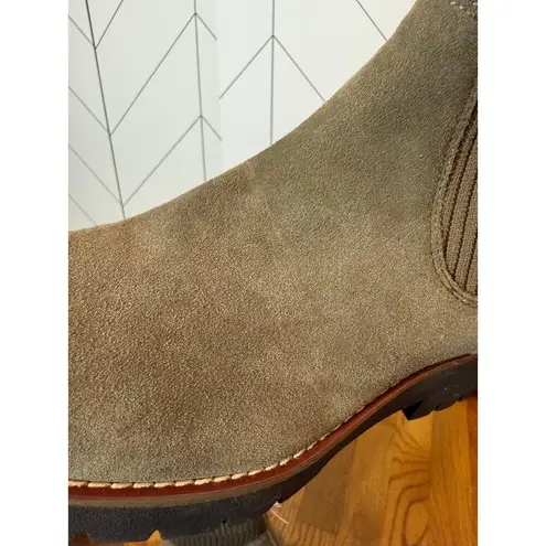 Blondo Darren Womens 8.5 Waterproof Brown Dark Taupe Suede Boot Ankle Boots