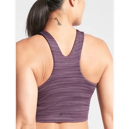 Athleta  Womens Conscious Space Dye Crop Shelf Bra Cropped Active Top Size L