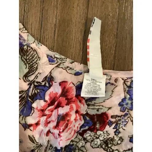 Raga victoria Floral Lined Long Sleeve Drop Waist Maxi Dress Multicolor M