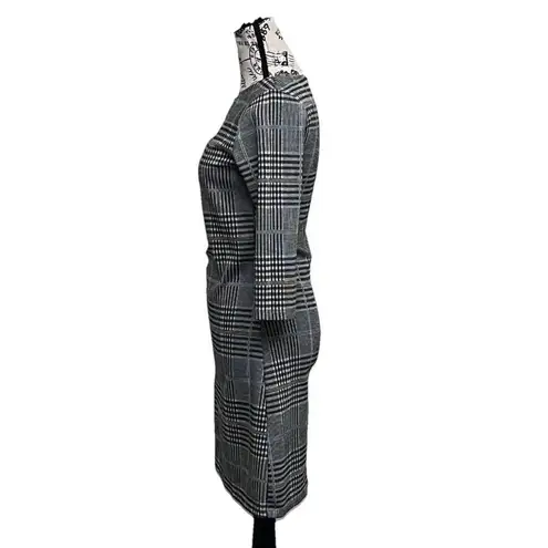 ORSAY Plaid Sheath Dress Women’s Small Business Casual Preppy Academia Work Gray