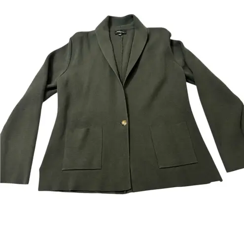 Summersalt Knit Blazer Olive Green Organic Cotton Size L