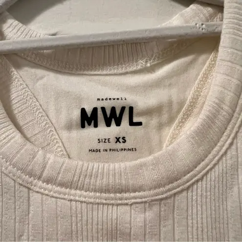 Madewell MWL Variegated Rib Crop Tank in Lighthouse Size Xsmall NWT - Image 5