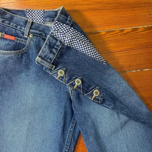 LawMan Vintage Western Denim Button & Stitch Rodeo Star Accented Jeans Sz 32