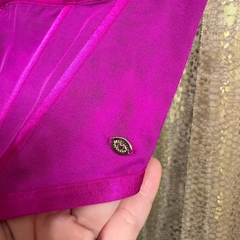 Sofia Intimates Bright Pink Magenta Fuchsia Mesh Corset Bustier XS Pink
